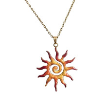 Modische florale O-Gliederkette, trendige Schlüsselbeinkette mit