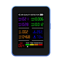 10-in-1 Luftmonitor 2000 mAh 2,8-Zoll Blau-Schwarz