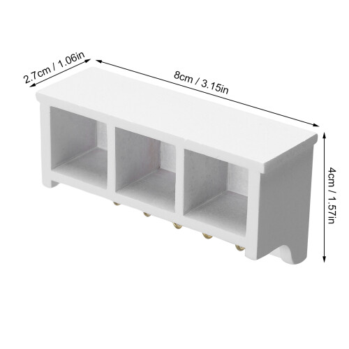 3er Pack Puppenhaus-Regal 1:12 Weiß 82,74 cm 1