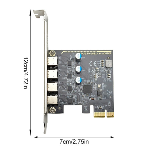 4 Port USB C PCIe Card Fast 5Gbps Data Transfer For Desktop And 1