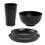 Black Plastic Cutlery Set – 4 or 16 Pieces 1