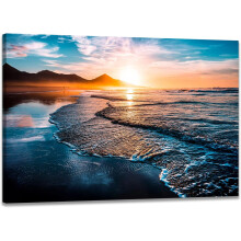 Canvas kunstprint 'Oceaangolven', 12x16 inch (12x16 inch) ingelijst.