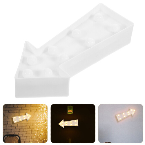 Semn LED cu săgeată, alb, 22,5 cm