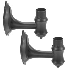 Lot de 2 supports de lampe murale en plastique noir, 13 x 11 x 9 cm
