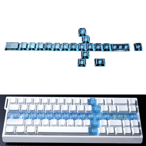 19 Key Backlit Compatible Unique Themed Keycap Set-transparent 2