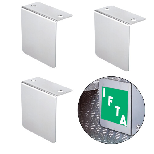 4Pcs Metal Square License Panel Frames 4X4Inch Universal Flat 1