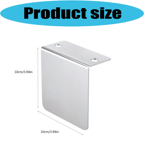 4Pcs Metal Square License Panel Frames 4X4Inch Universal Flat 2