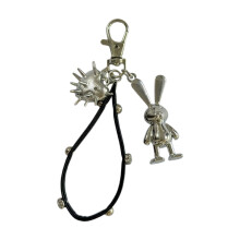 Trendy konijn-sleutelhanger met hartaccent Lichtgewicht legering