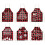 Christmas kitchen apron with socks red black buffalo plaid 3