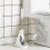 Ergonomic Handle Toilet Brush Set with Ventilated Base Modern 4