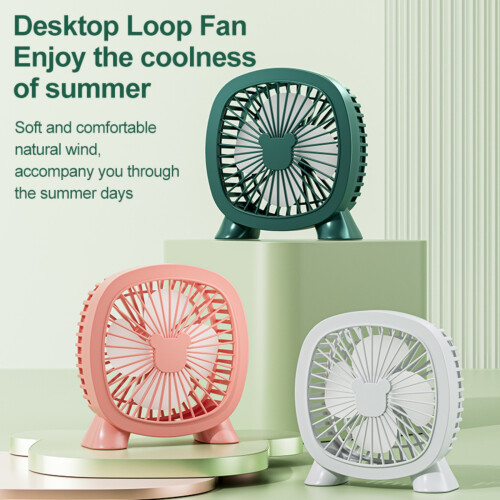 Efficient USB Mini Fan Noiseless Operation Low Noise For-Pink 1