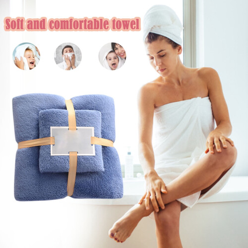 Godom bath towel set coral velvet 2-piece 2