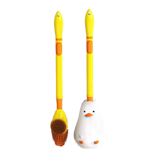 Ensemble brosse et ventouse de toilette en silicone avec support mural 1