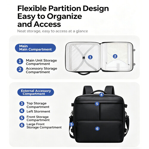 Desktop Computer Host Backpack Padded Shoudler Bag for 15.6Inch 1