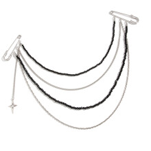 Statement-Hip-Hop-Schmuck mit beweglichen Kristallperlenketten-B