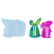 Small Rabbit Shaped Resin Money Clip Mold For Handmade Ornaments
