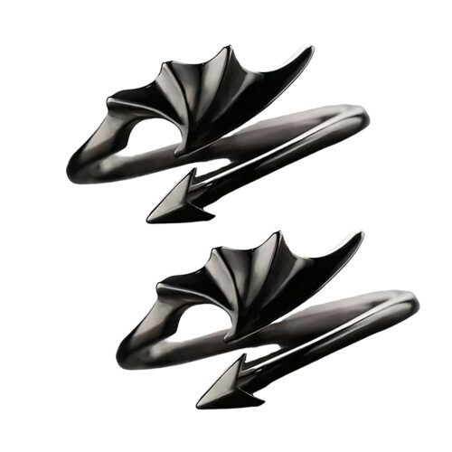 Romance Angel Devil Wing Pair Rings Adjustable Finger Size-J18