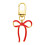 Rode strik kwastjes hanger sleutelhanger legering 1