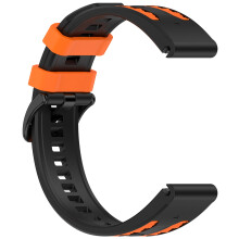 Smartwatch siliconen horlogeband Zachte-zwarte sinaasappels 26mm