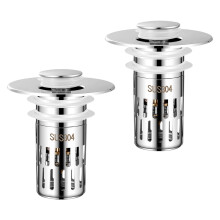 Not Clogging Popup Sink Drain Stoppers Filter-E1 two pack