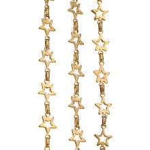 Hollow Star Shape Extension Necklaces Chain Adjustable-Gold