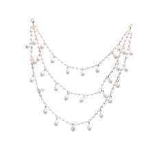 Beautiful Imitation Pearls Multirow Shoulder Necklace-Section 3