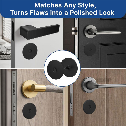 Couvercles de trous de serrure de porte en acier inoxydable, 2 1