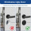Couvercles de trous de serrure de porte en acier inoxydable, 2 4