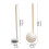 Practical Wall Mount Toilet Brush with Soft-Creamy yellow 4