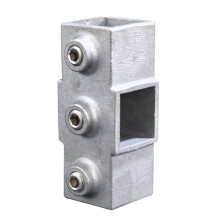 Adaptateur de tube carré en alliage-30x30 gros 3 voies