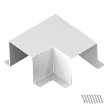 Couvercle de jeu de lignes décoratives, coude plat de 4x4-Blanc