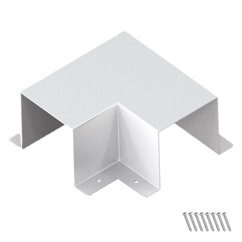 Couvercle de jeu de lignes décoratives, coude plat de 4x4-Blanc