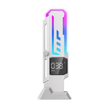 Support de carte graphique avec Base magnétique, lumières-Blanc