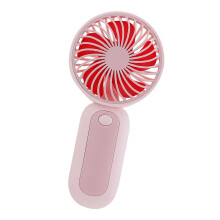 Handheld miniventilator aangedreven door 2 3A-batterijen,-Roze