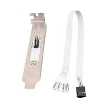 Couvercle de fente PCIE Premium avec fil plat de 30Cm,-Blanc