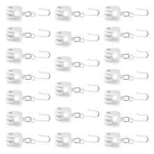 20PCS Quiet Sliding Window Rollers Wheel And Hook Quiet Curtain