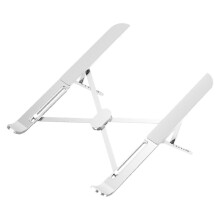 Foldable Laptop Stand In Multiple Color With Metal Frame-Silver