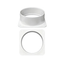Professional PVC Air Vent Flange Joint Plastic Wall-White 3