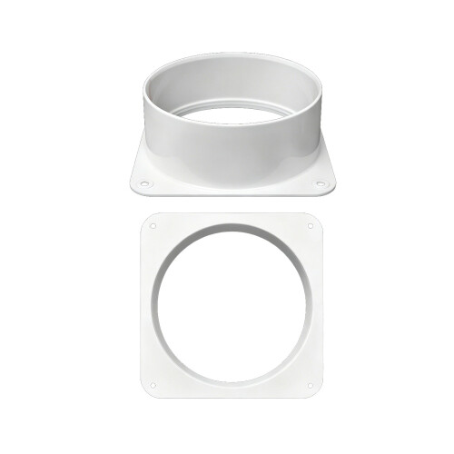 Professional PVC Air Vent Flange Joint Plastic Wall-White 3