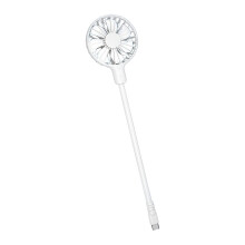 Type C Desk Fan Adjustable Neck Quiet Motor for Home-White