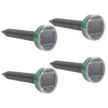 4 Stück solarbetriebene Ultraschall-Abschreckgeräte 600mAh 26x6cm ABS