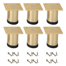 6 Stück Bettgestell-Stützbeine aus Aluminiumlegierung,-Gold