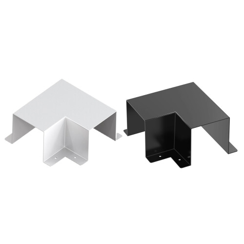 10,2 x 10,2 cm flache Ellenbogen-90-Grad-Bogenabdeckung,-Schwarz 2