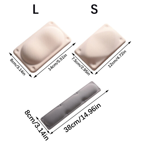 Ergonomic Keyboard And Mouse Wrist Rest-Gray Large mouse pad 1
