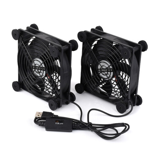 Quiet 120mm USB Cooling Fan Double Protections Net And-1 set 2