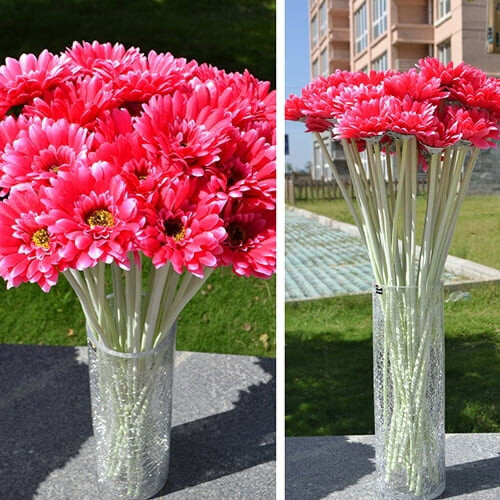 Künstlicher Seiden-Gerbera-Gänseblümchenstrauß (1 Stück) 2