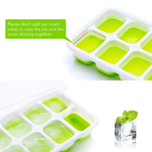 Silikon-Eiswürfelform mit Deckel, 4er-Pack 2