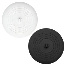 Durability Soft Silicone Bathtubs Plug Hair-white and black