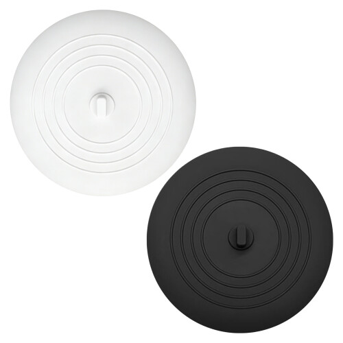 Durability Soft Silicone Bathtubs Plug Hair-white and black
