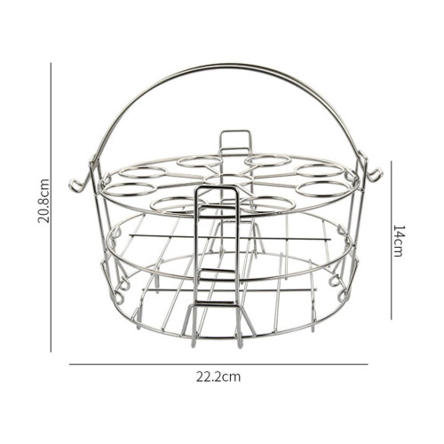 Silver 3-Layer Kitchen Steamer Rack Stand 1 Piece 1